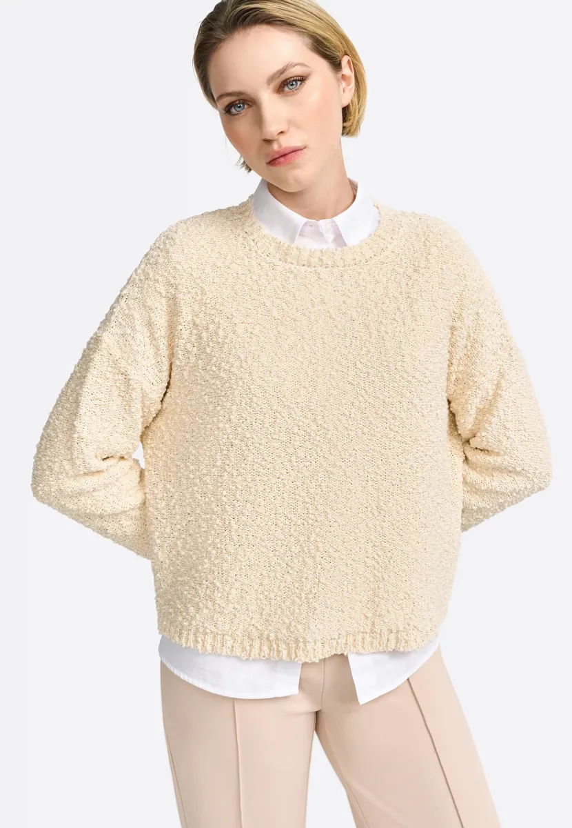 Strickpullover - pearl white