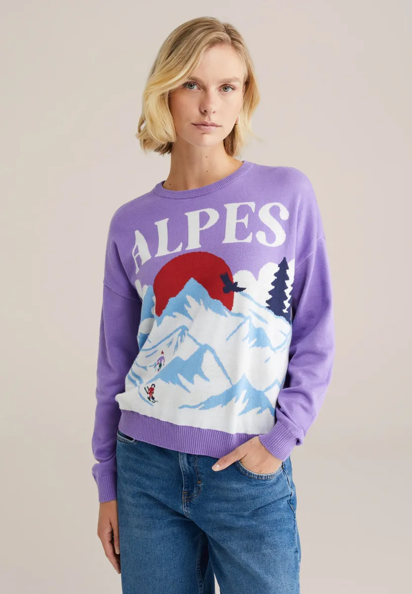 Strickpullover - purple