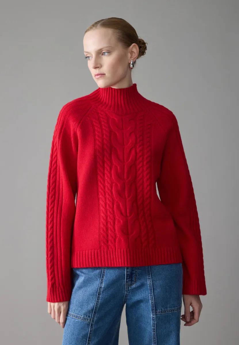 Strickpullover - red