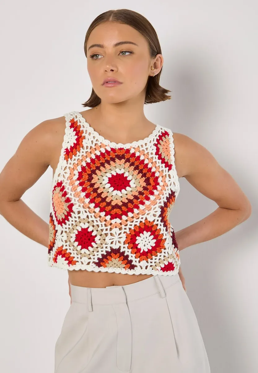 Strickpullover - red