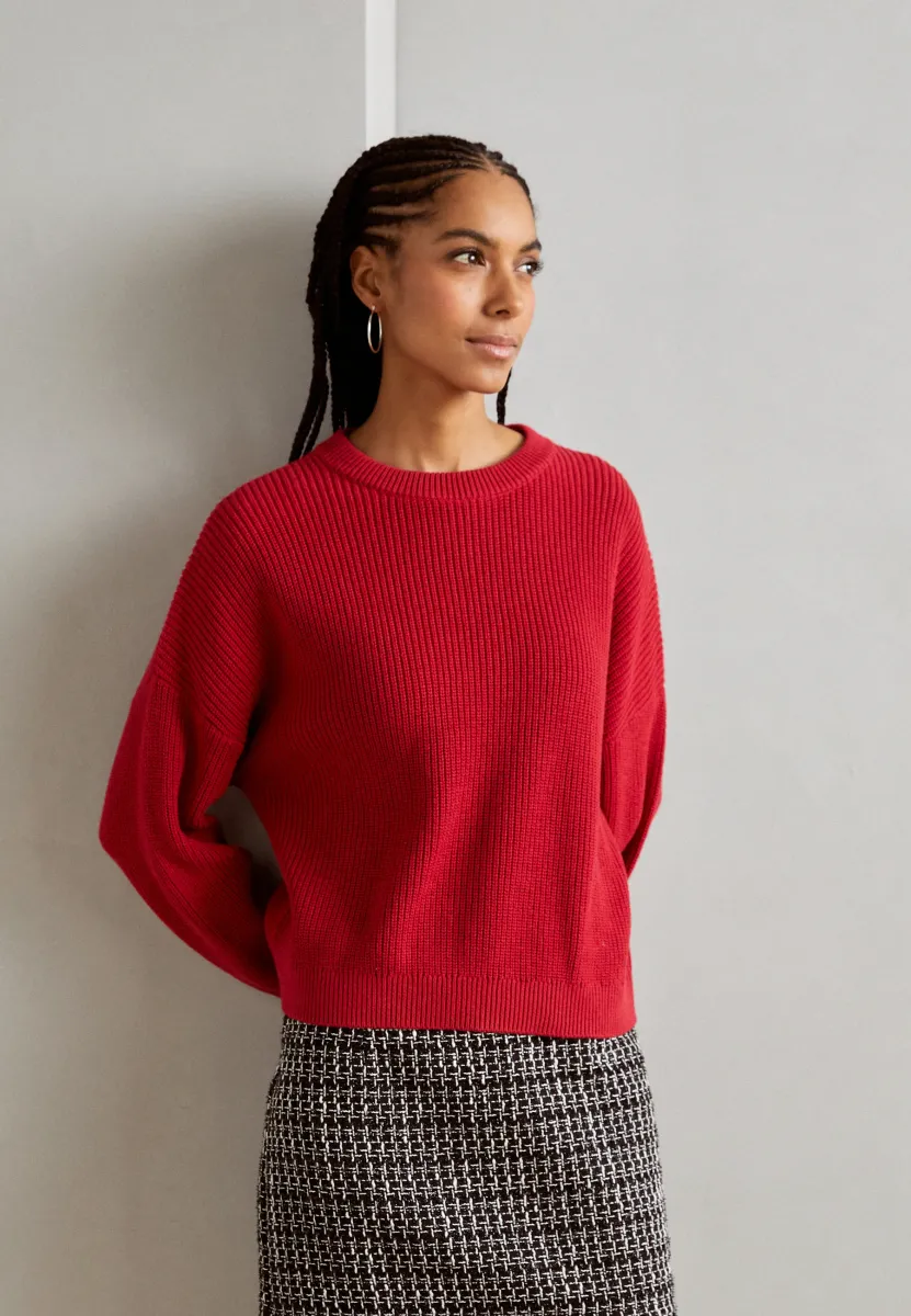 Strickpullover - red