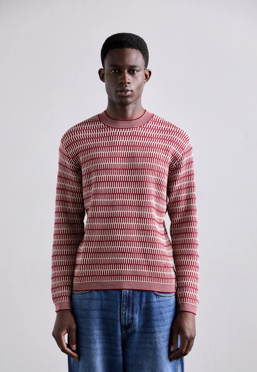 Strickpullover - red/french oak
