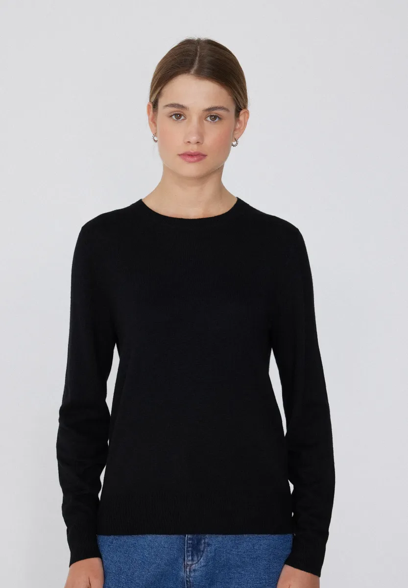 Strickpullover - schwarz black