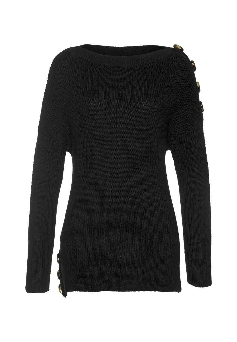 Strickpullover - schwarz