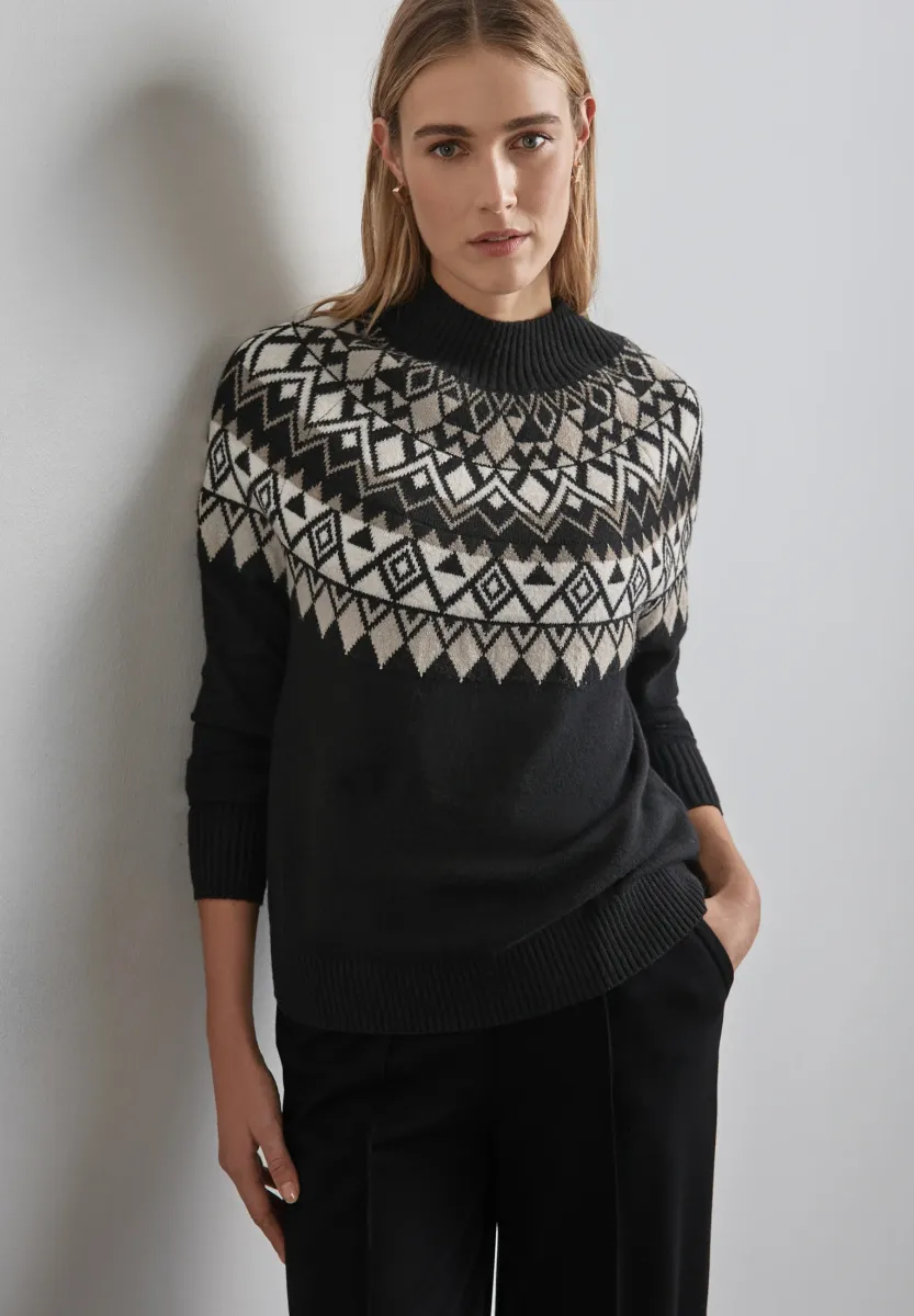 Strickpullover - schwarz