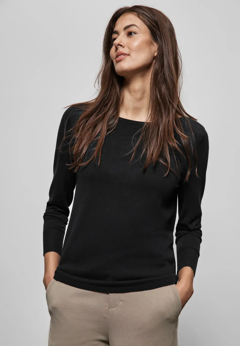 Strickpullover - schwarz