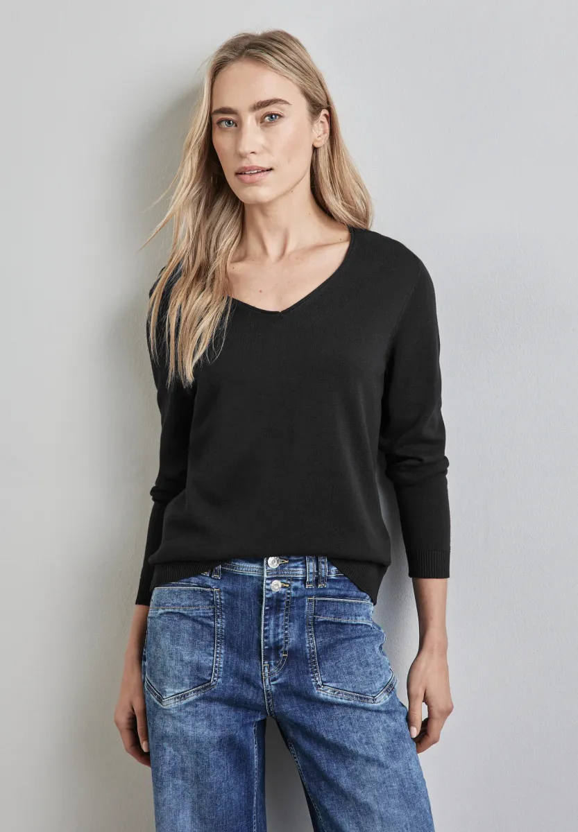 Strickpullover - schwarz