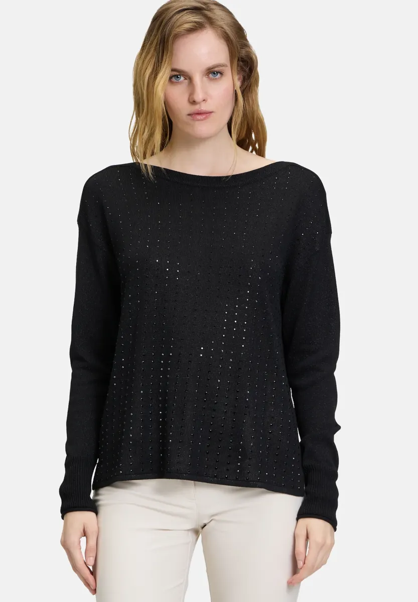 Strickpullover - schwarz