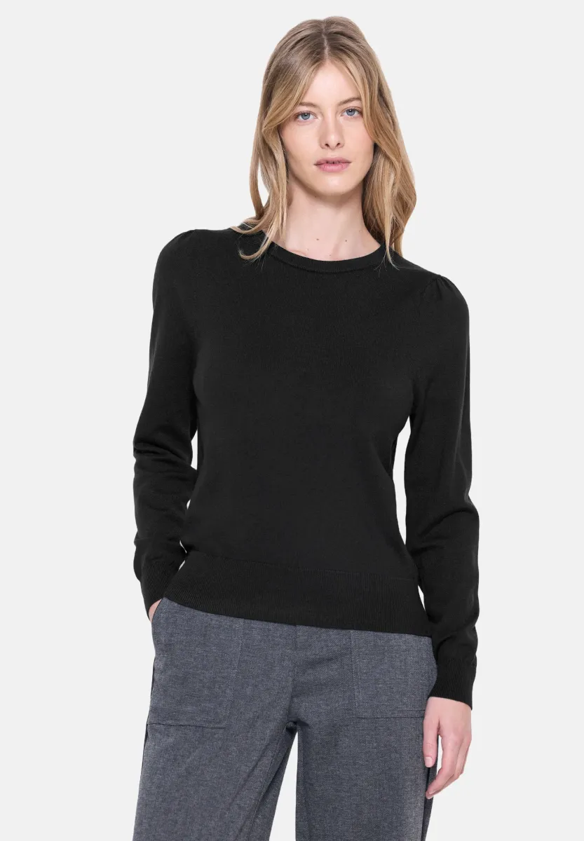 Strickpullover - schwarz