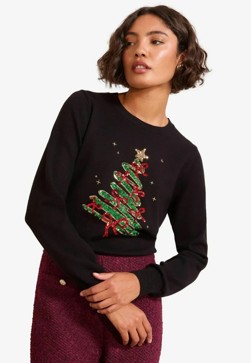 Strickpullover - sequin tree