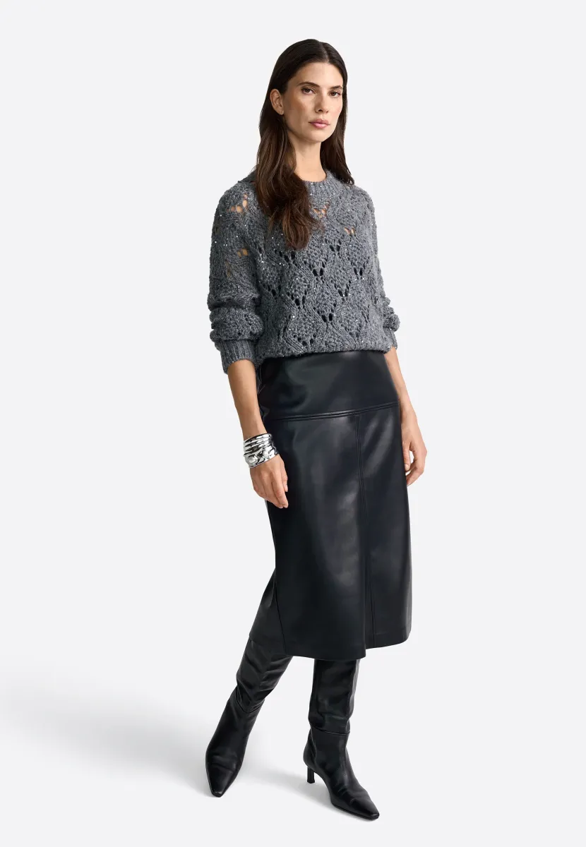 Strickpullover - shadow grey