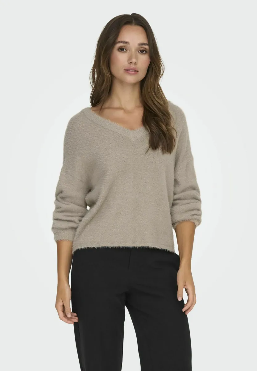 Strickpullover - simply taupe