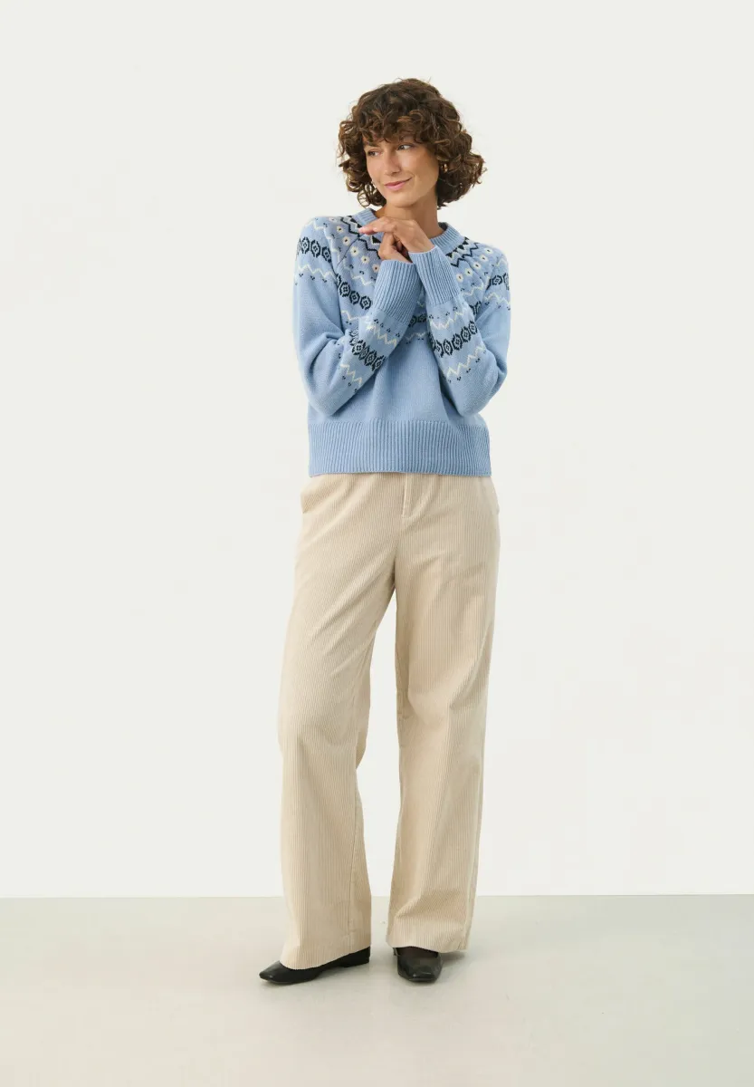 Strickpullover - soft chambray jacquard