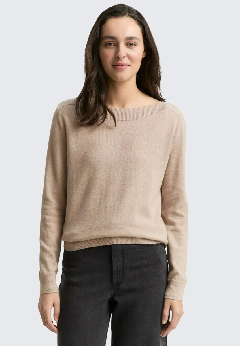 Strickpullover - soft taupe melange