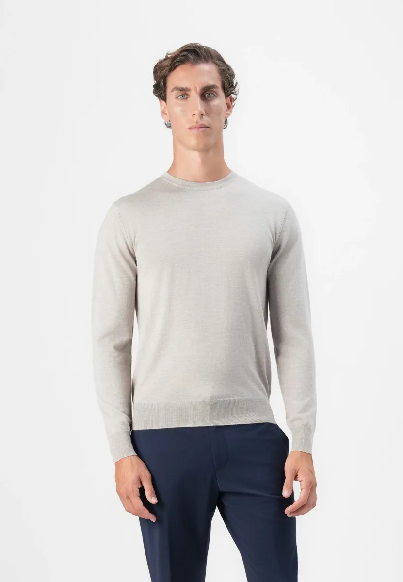 Strickpullover - stone beige