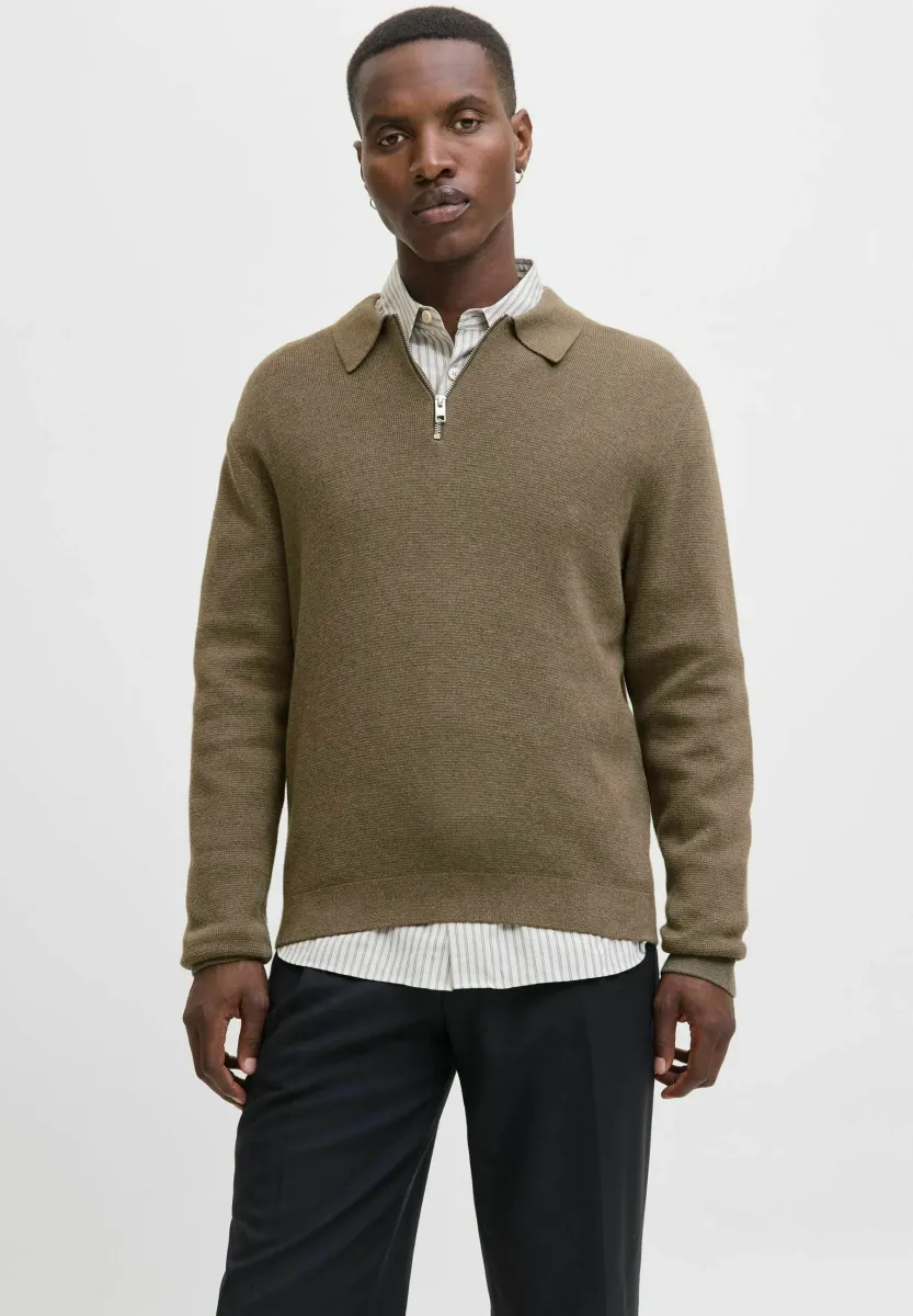 Strickpullover - stone gray
