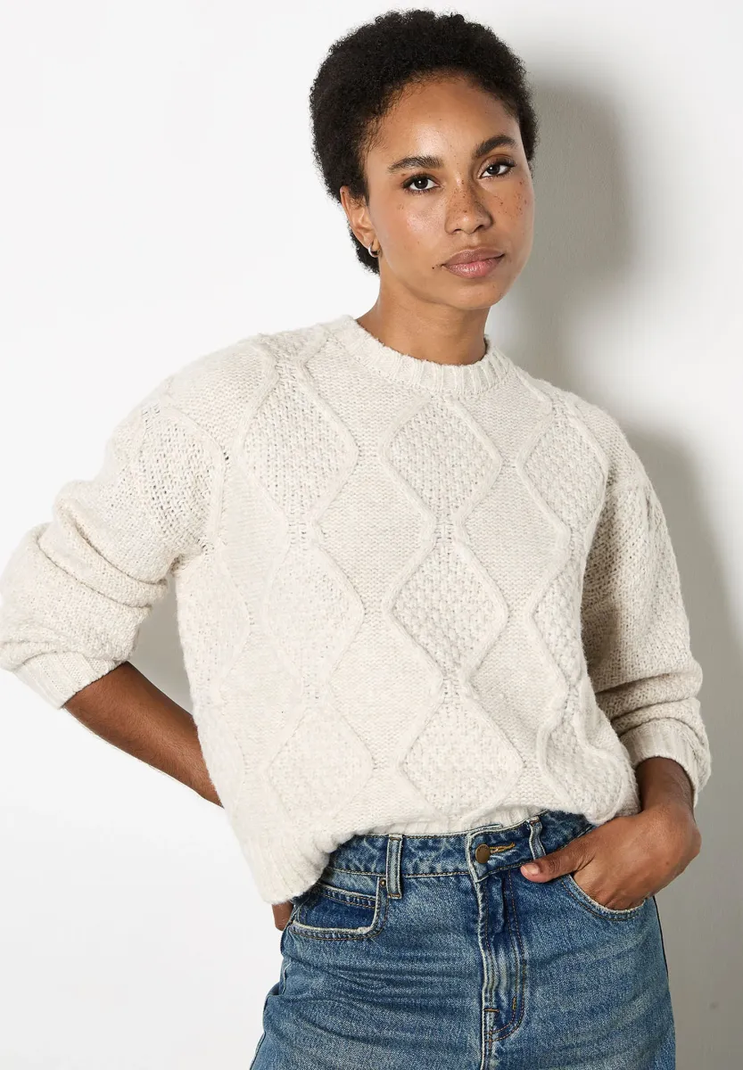 Strickpullover - stone