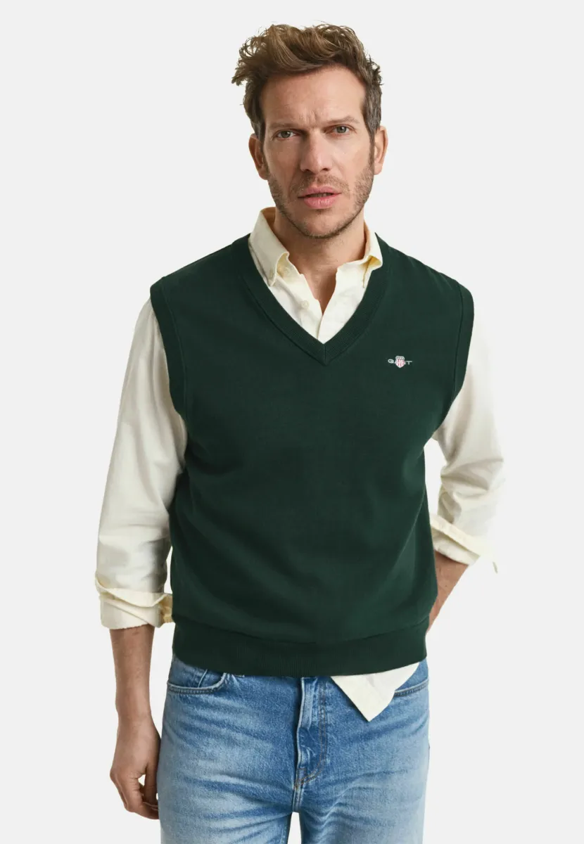 Strickpullover - tartan green