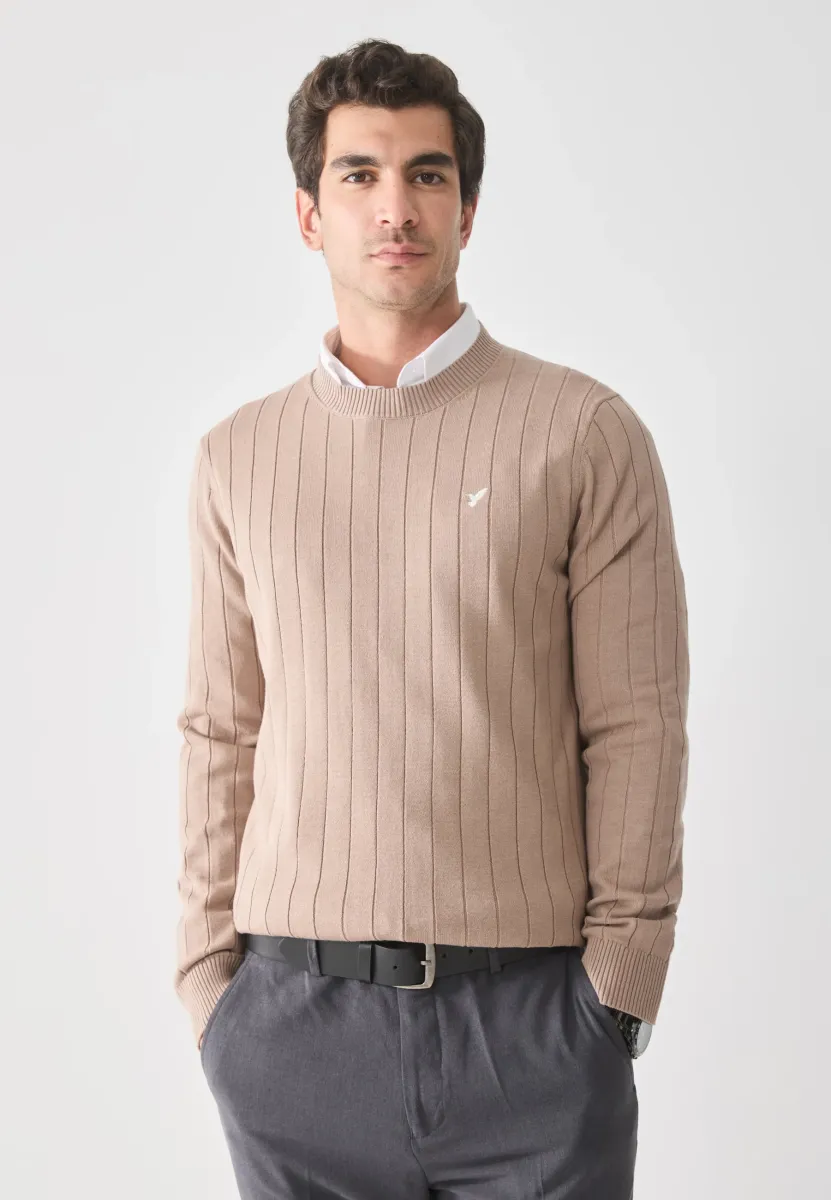 Strickpullover - taupe