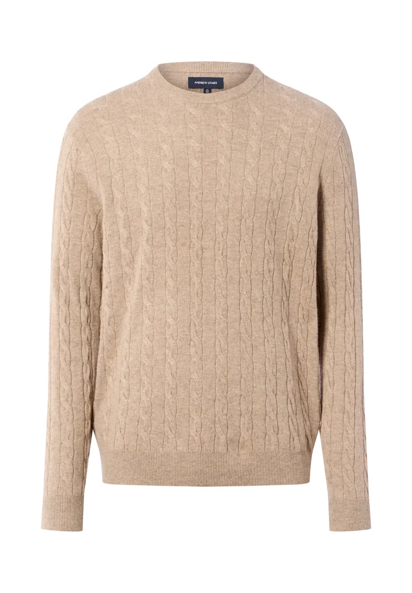 Strickpullover - taupe