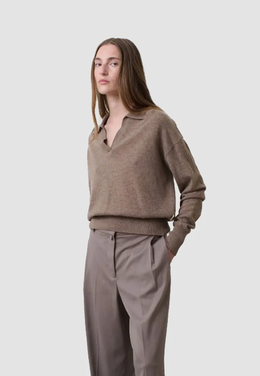 Strickpullover - walnut