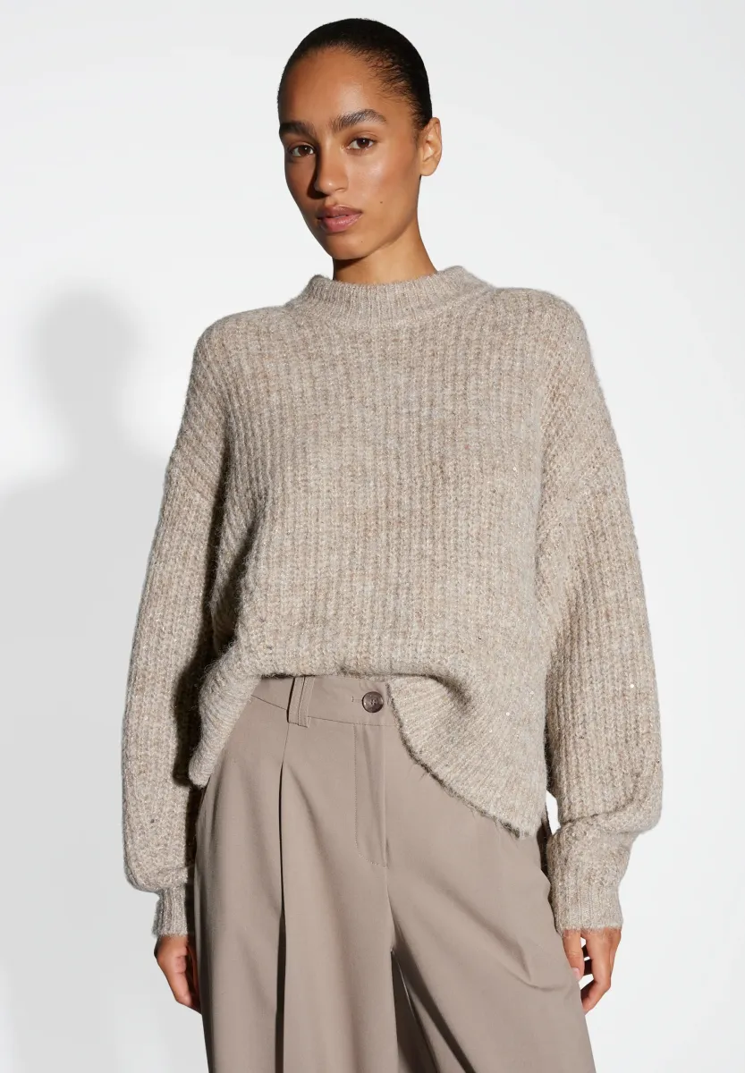 Strickpullover - warm taupe