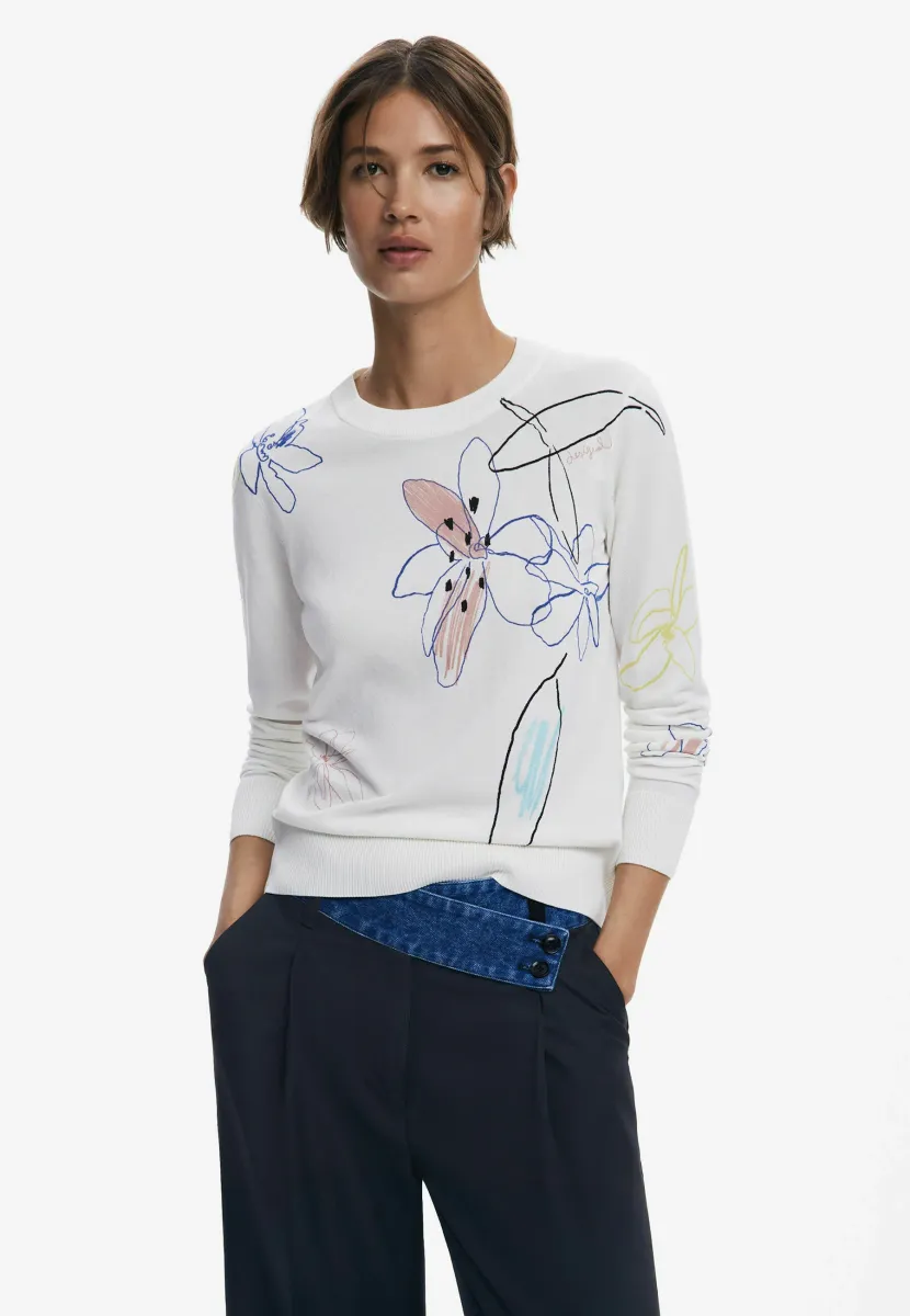 Strickpullover - white