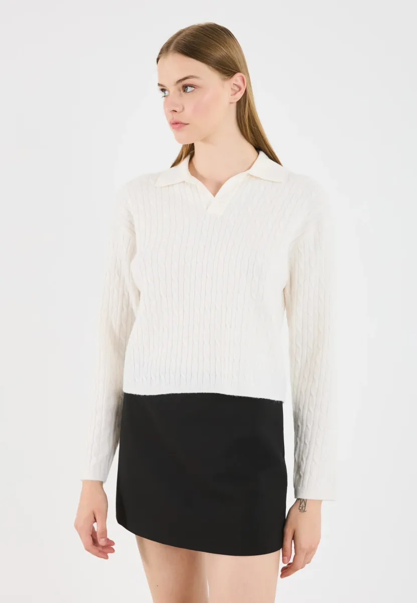 Strickpullover - White
