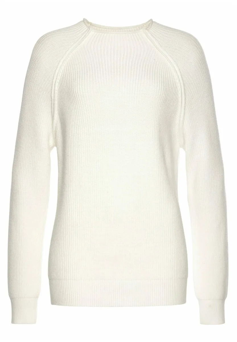Strickpullover - wollweiß