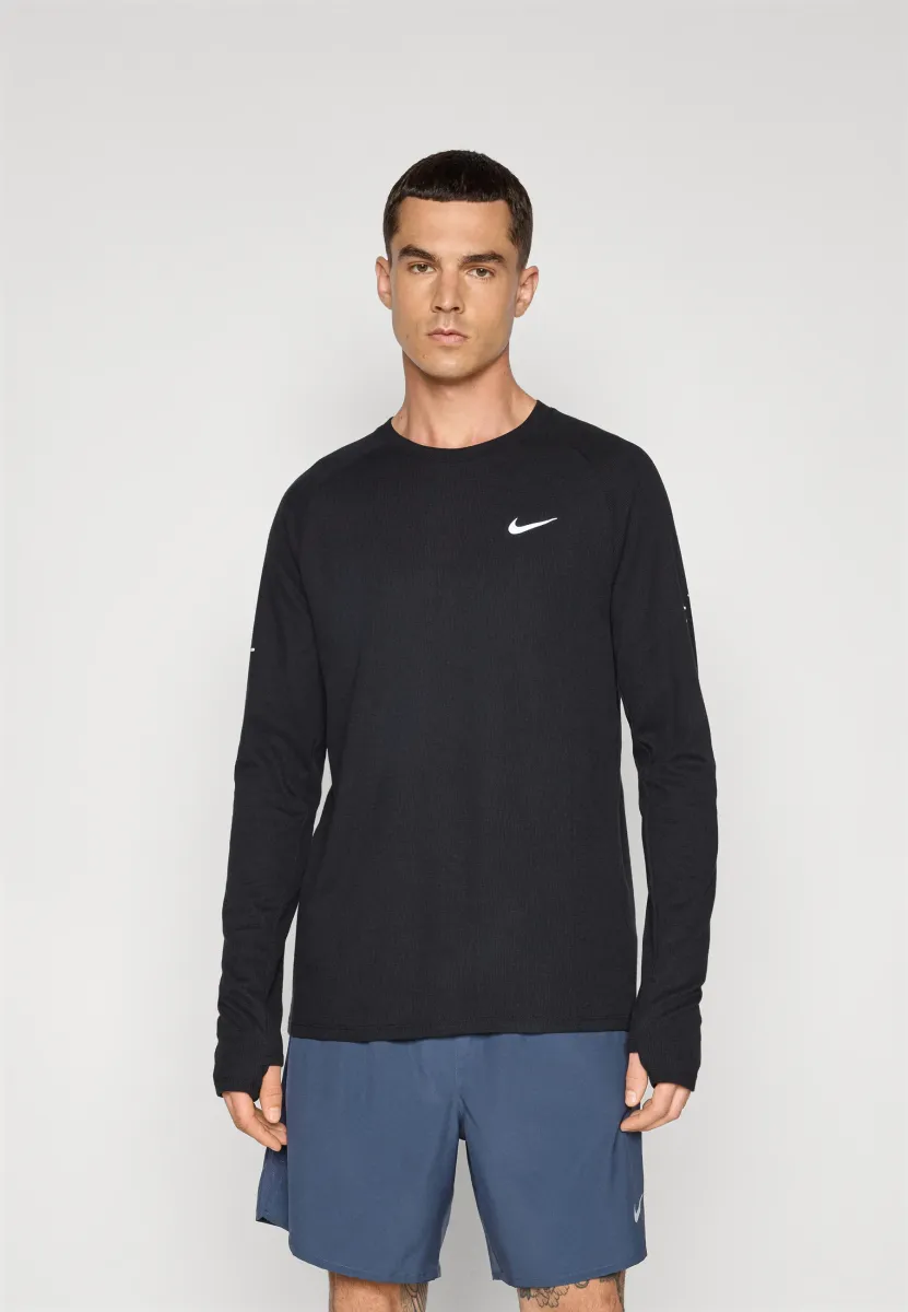 STRIDE CREW - Langarmshirt - black/reflective silver-coloured