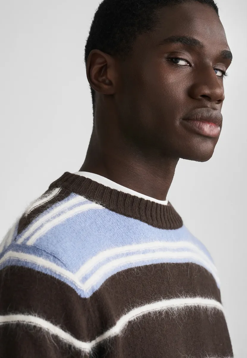 STRIPE CREW - Strickpullover - blue