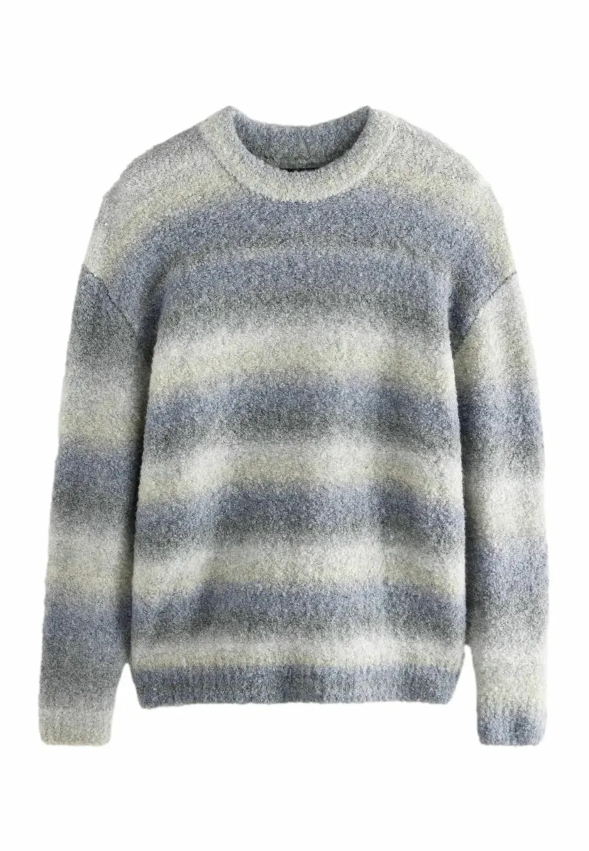 STRIPE CREW - Strickpullover - neutral grey