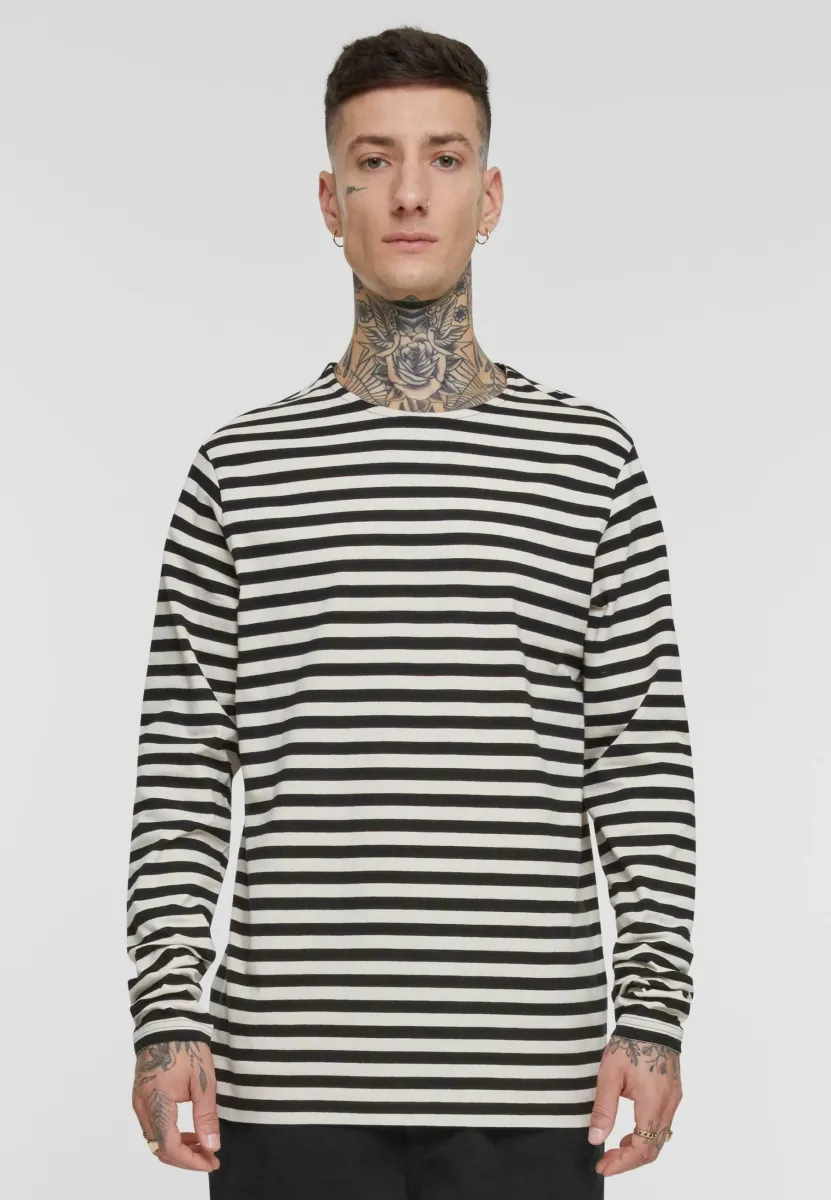 STRIPE LS - Langarmshirt - whitesand black