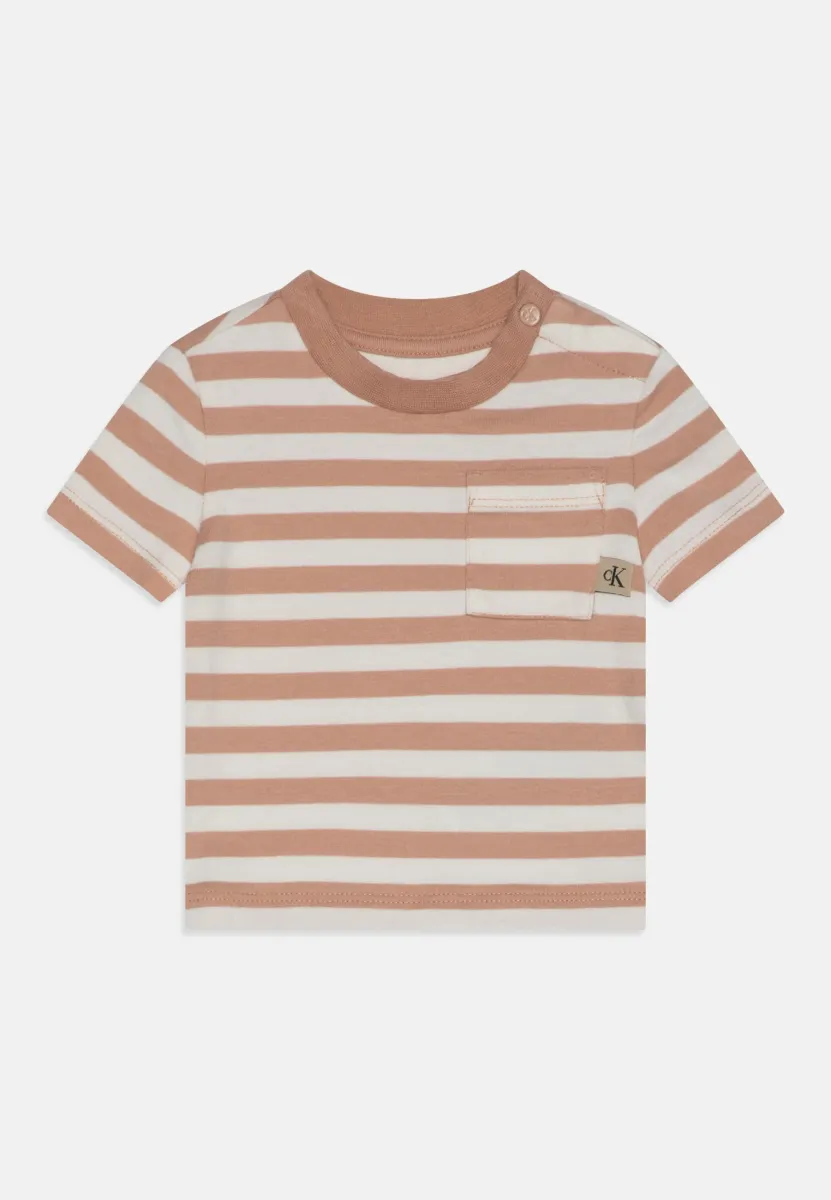 STRIPE POCKET - T-Shirt print - sirocco/tofu