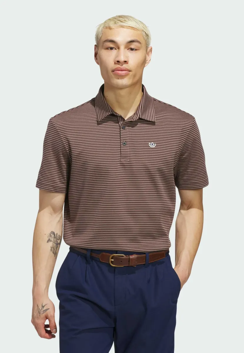 STRIPE  - Poloshirt - trace brown   dark brown