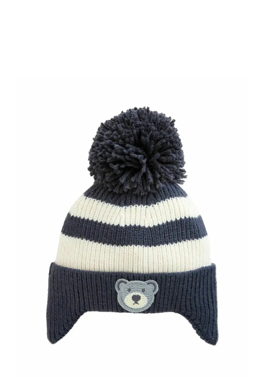 STRIPE POM - Mütze - navy blue/white