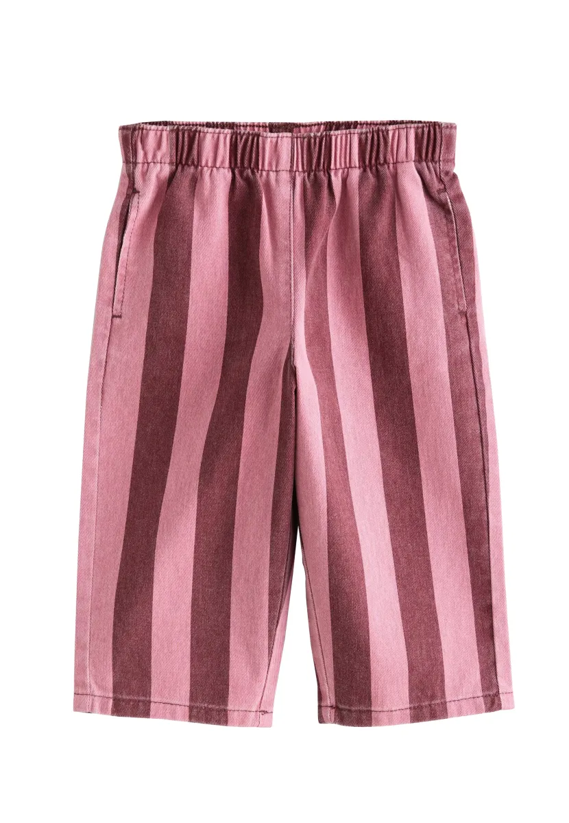STRIPE REGULAR FIT - Stoffhose - berry pink