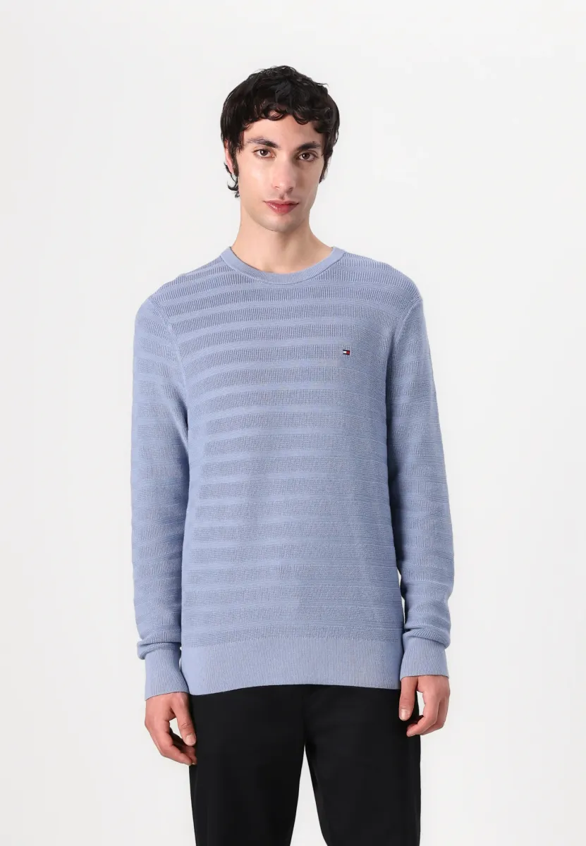 STRIPE STRUCTURE - Strickpullover - brisk blue