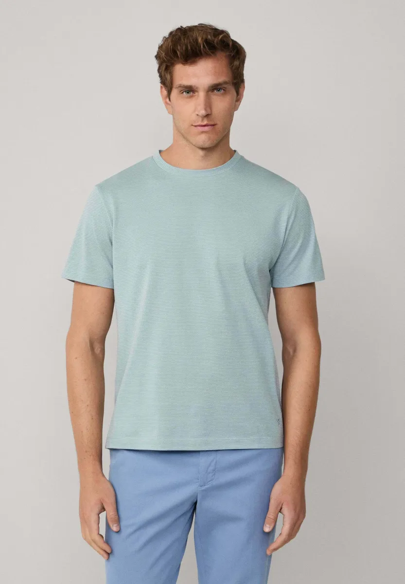 STRIPE  - T-Shirt print - lagoon blue