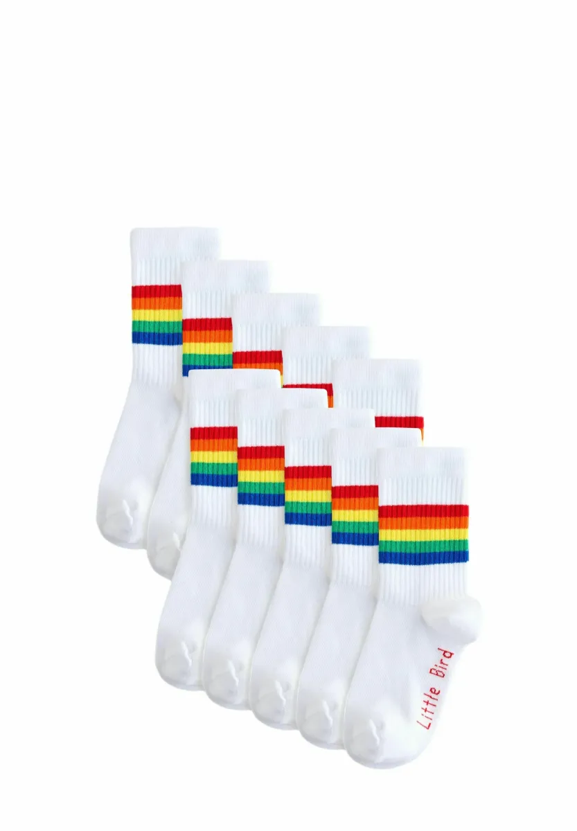 STRIPE TUBE 10 PACK - Socken - white bright rainbow