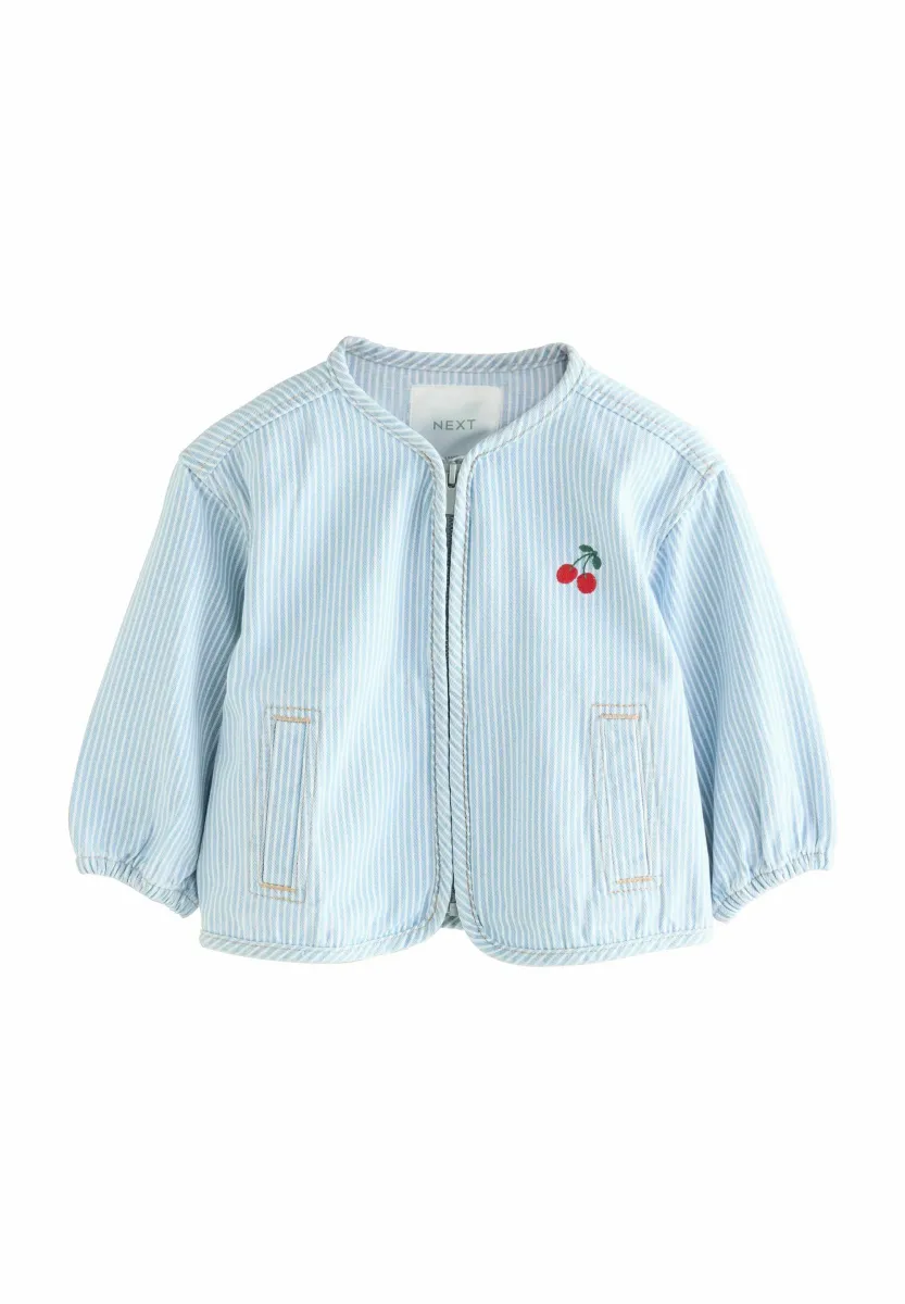 STRIPE ZIP THROUGH - Leichte Jacke - blue