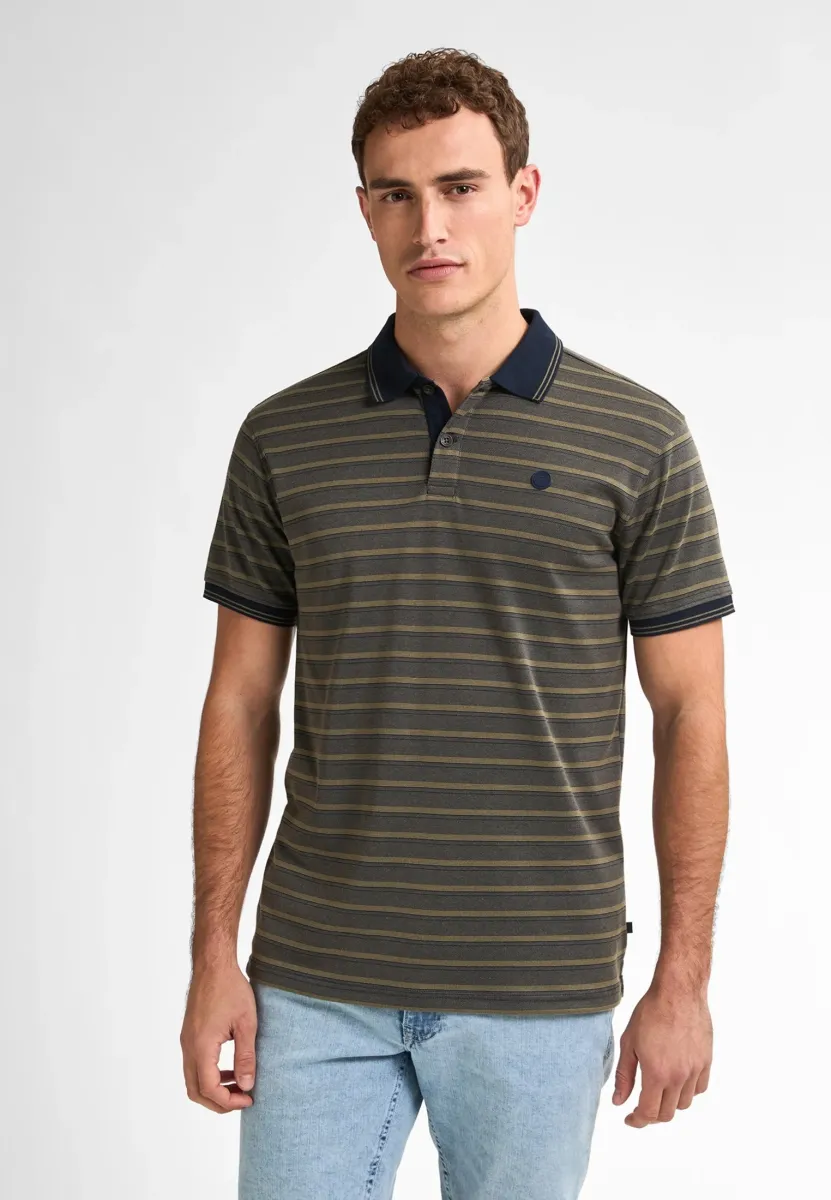 STRIPED DEEPVIEW - Poloshirt - navy blue