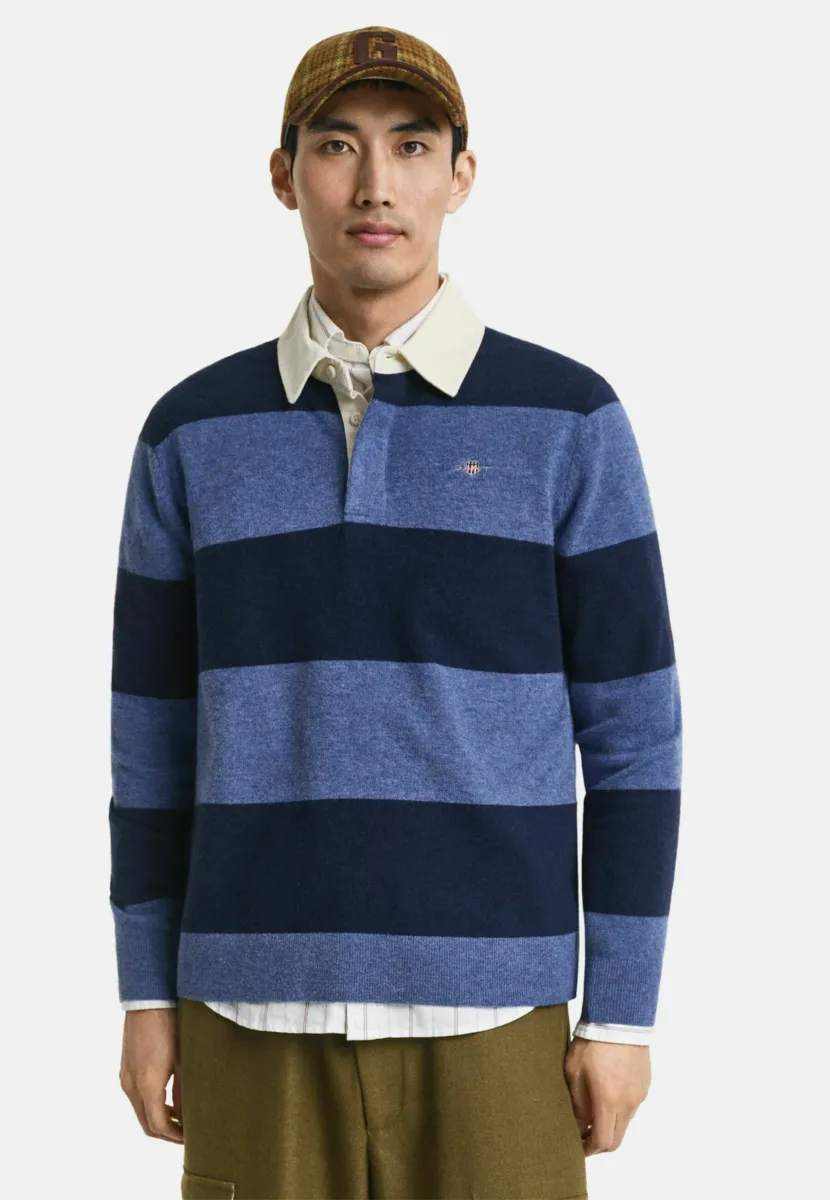 STRIPED EXTRA FINE - Strickpullover - marine