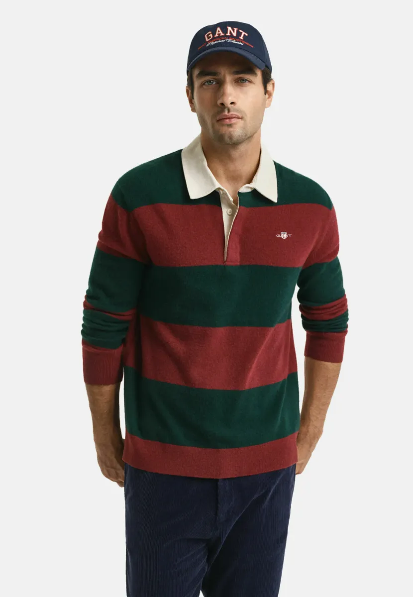 STRIPED EXTRA FINE - Strickpullover - tartan green