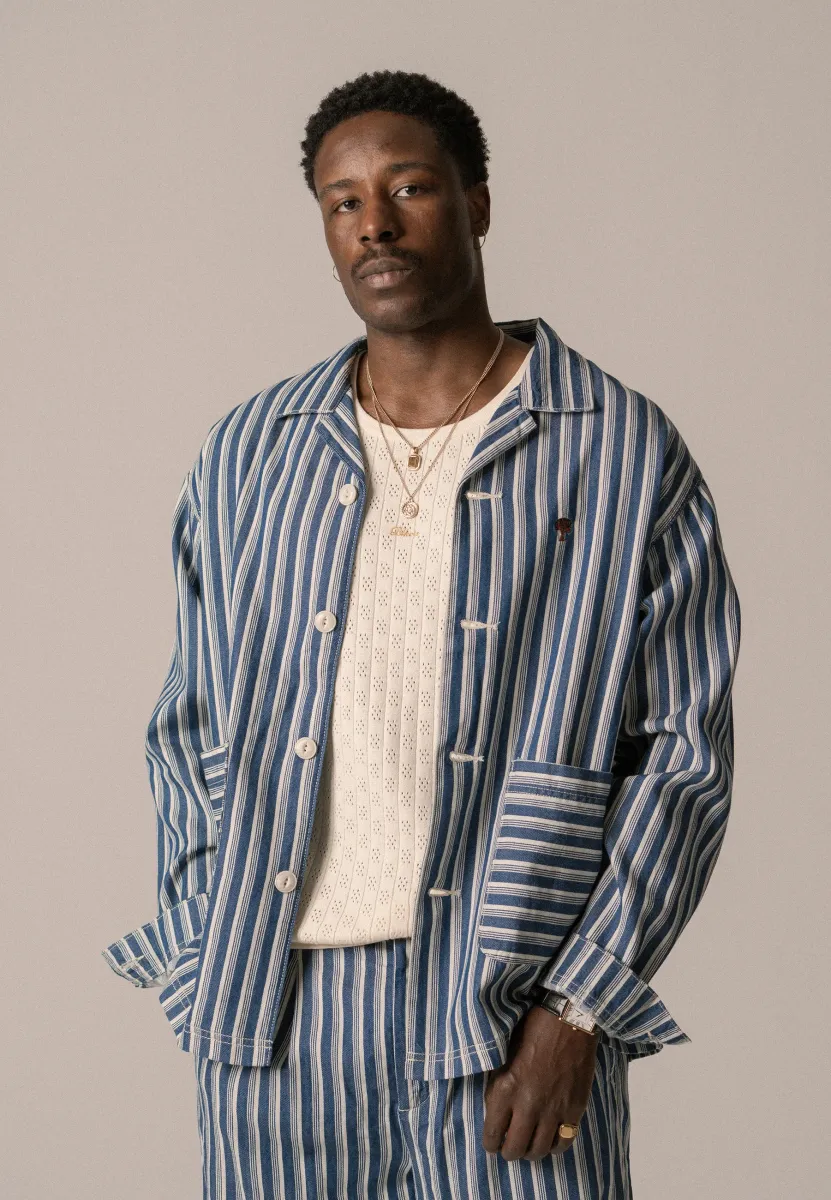 STRIPED JACKET UNISEX - Jeansjacke - white
