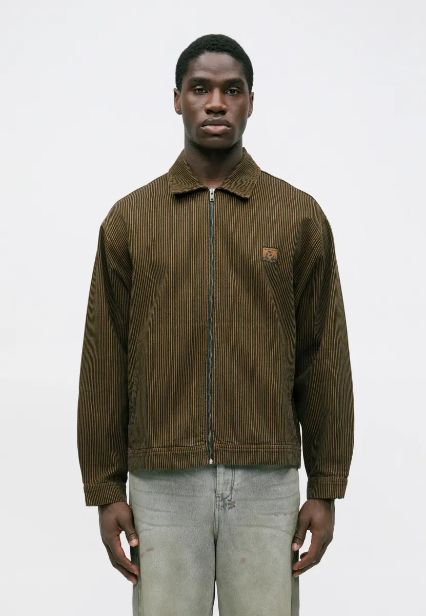 STRIPED NAYOKO JACKET - Jeansjacke - brown