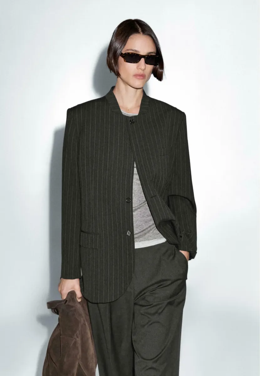 STRIPED PRINT - Blazer - dark grey