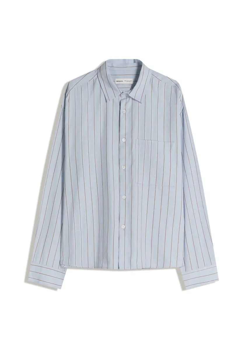 STRIPED PRINT - Hemd - light blue