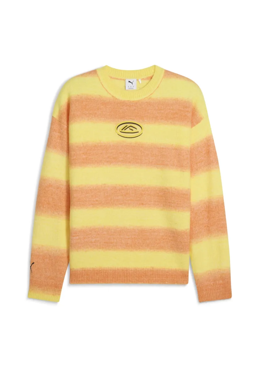STRIPED - Strickpullover - orange glo