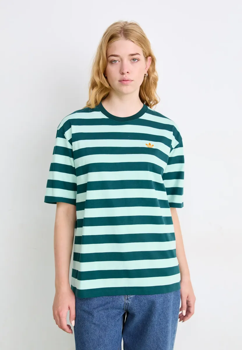 STRIPED TEE - T-Shirt print - aurora ivy/green tint